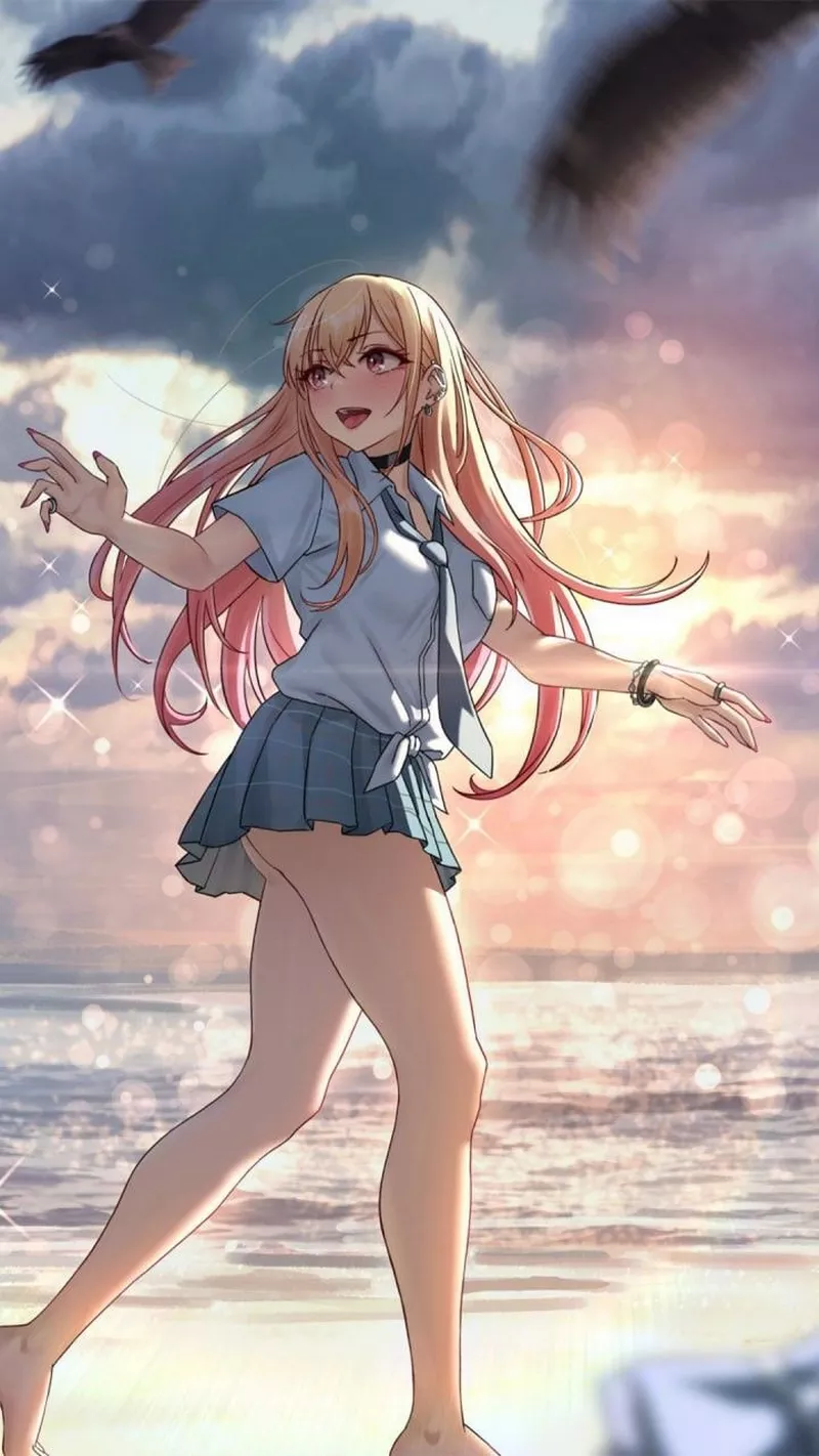 Gái anime gợi cảm trong không gian nghệ thuật